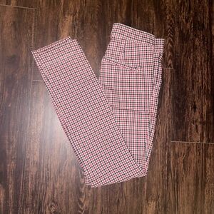Hollister Red and Black Checkered Pants